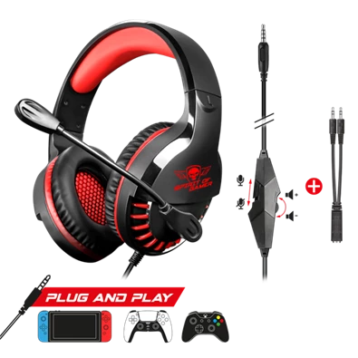 Spirit of Gamer PRO-H3 Red MultiPlatform piros-fekete gamer headset