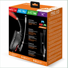 Spirit of Gamer PRO-H3 Red MultiPlatform piros-fekete gamer headset