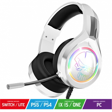 Spirit of Gamer PRO-H8 RGB fehér vezetékes gamer headset
