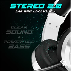 Spirit of Gamer PRO-H8 RGB fehér vezetékes gamer headset