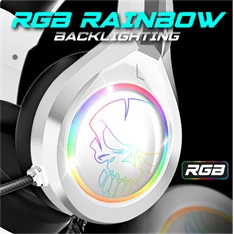 Spirit of Gamer PRO-H8 RGB fehér vezetékes gamer headset
