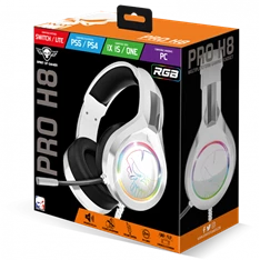 Spirit of Gamer PRO-H8 RGB fehér vezetékes gamer headset