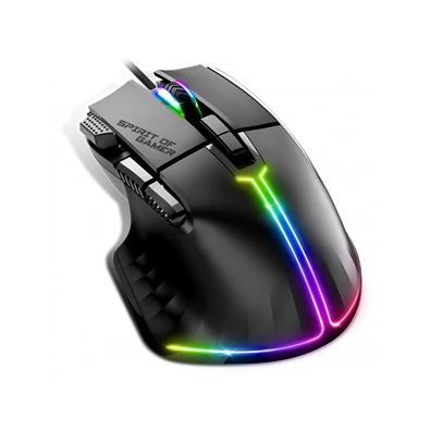 Spirit of Gamer PRO-M5 RGB fekete vezetékes gamer egér