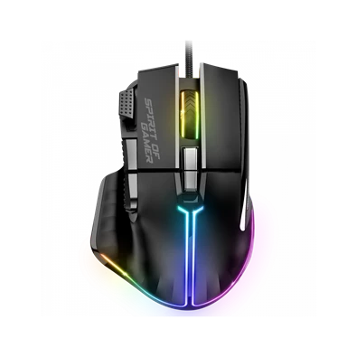Spirit of Gamer PRO-M5 RGB fekete vezetékes gamer egér