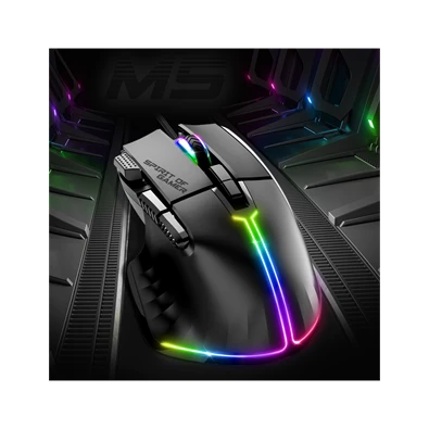 Spirit of Gamer PRO-M5 RGB fekete vezetékes gamer egér