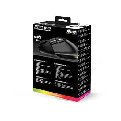 Spirit of Gamer PRO-M5 RGB fekete vezetékes gamer egér