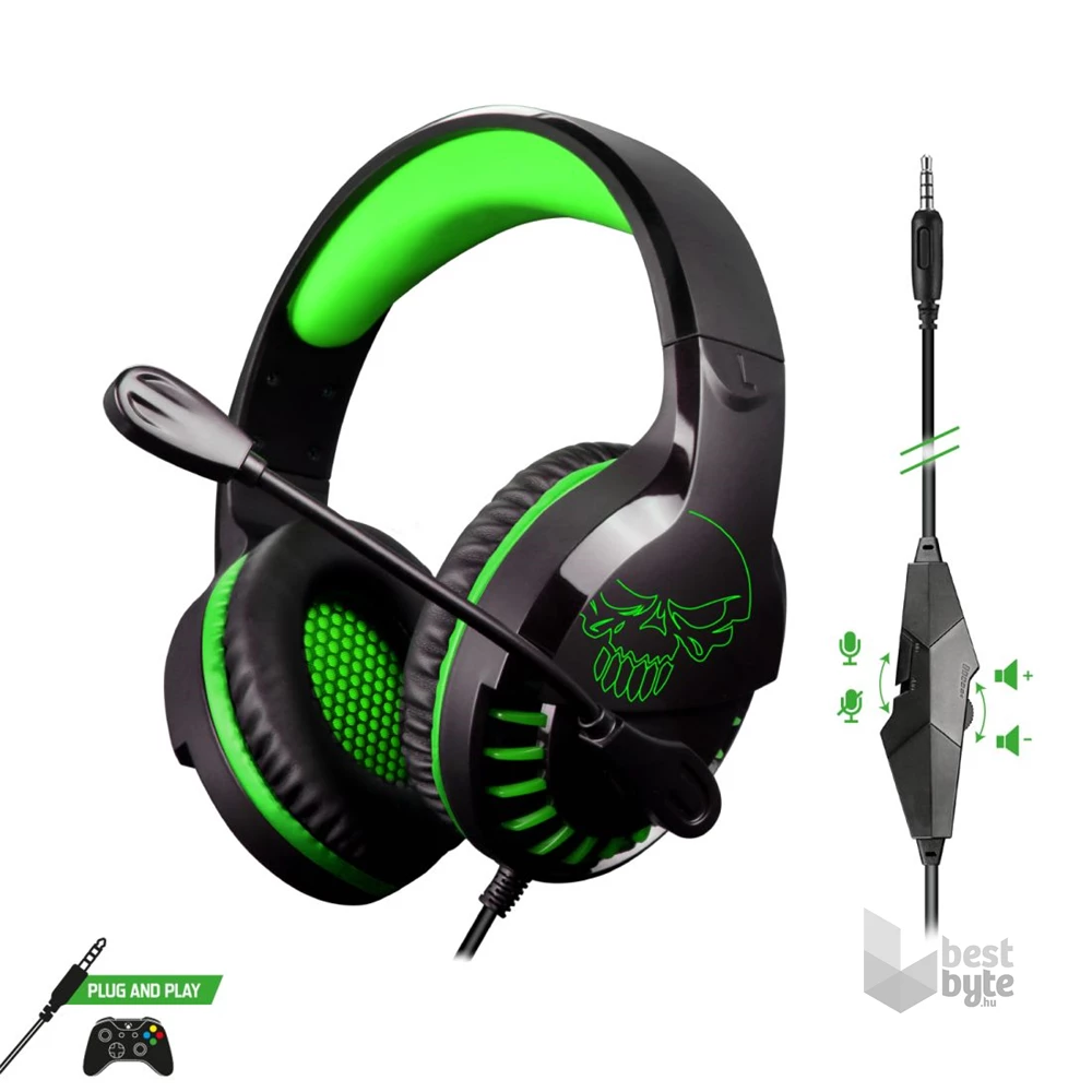 Spirit of Gamer PRO-H3 Xbox One/Series X/S zöld gamer headset