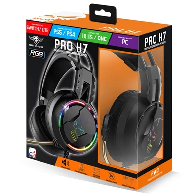 Spirit of Gamer PRO-H7 fekete vezetékes gamer headset