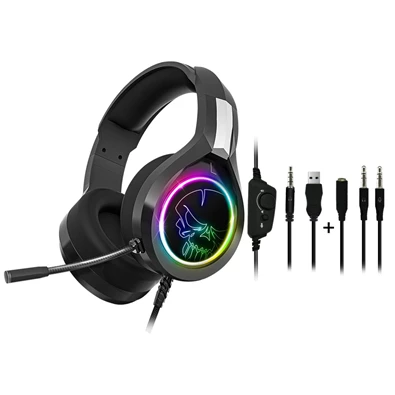 Spirit of Gamer PRO-H8 RGB fekete vezetékes gamer headset