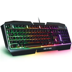 Spirit of Gamer PRO-K5 HUN fekete RGB USB gamer billentyűzet