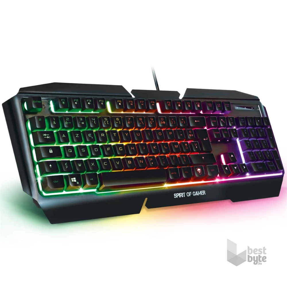 Spirit of Gamer PRO-K5 HUN fekete RGB USB gamer billentyűzet