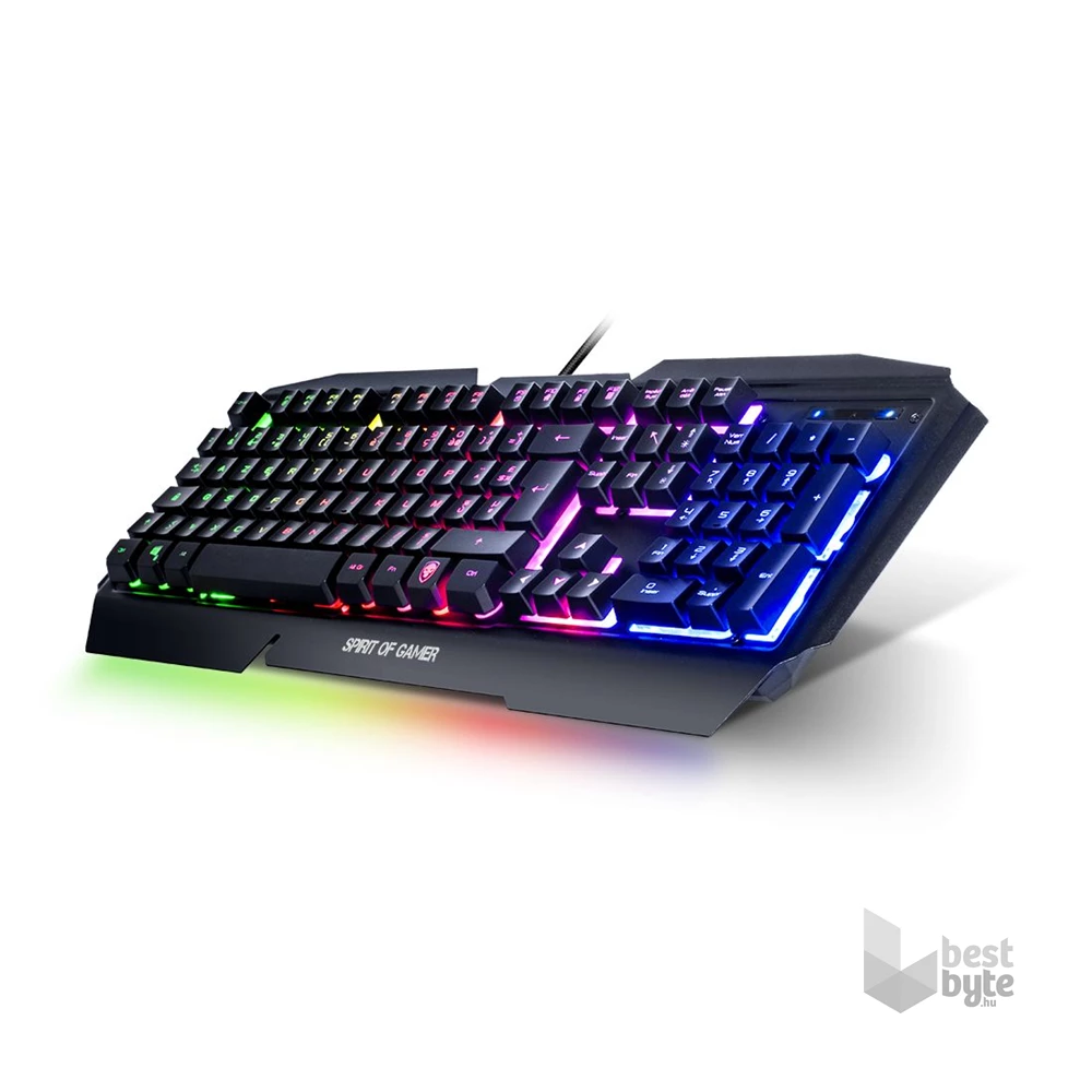 Spirit of Gamer PRO-K5 HUN fekete RGB USB gamer billentyűzet