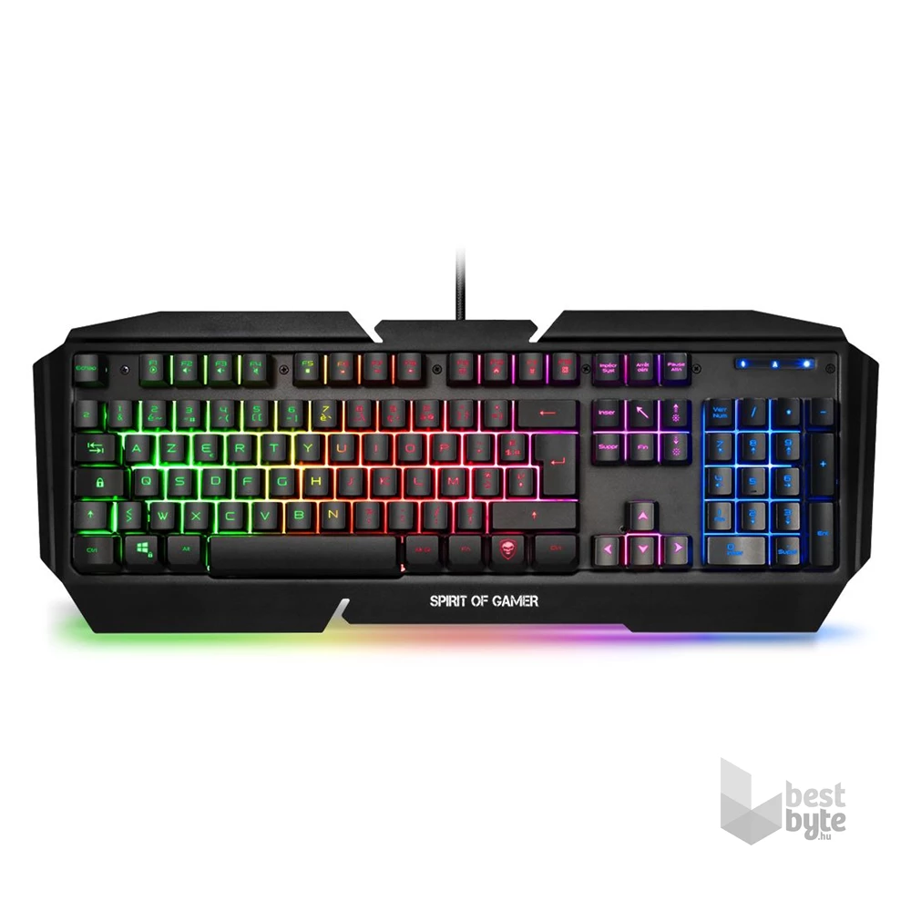 Spirit of Gamer PRO-K5 HUN fekete RGB USB gamer billentyűzet