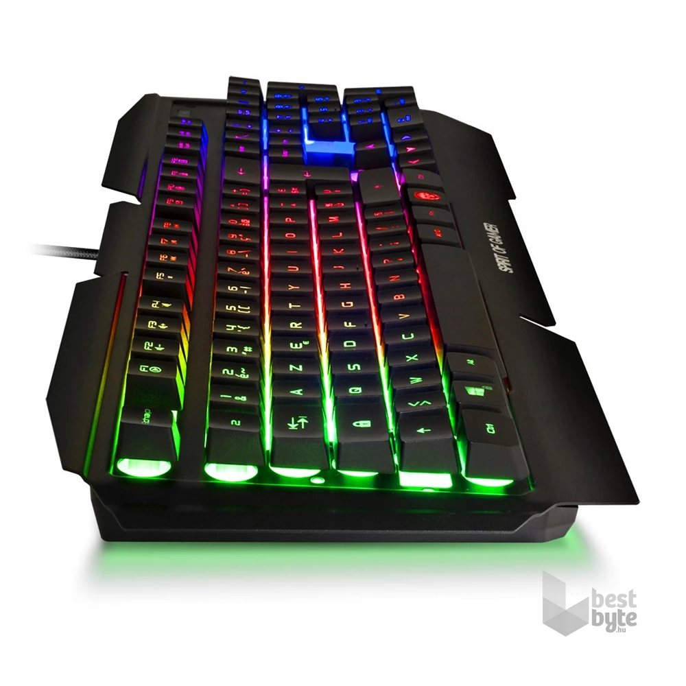 Spirit of Gamer PRO-K5 HUN fekete RGB USB gamer billentyűzet