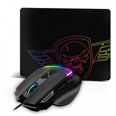 Spirit of Gamer PRO-M3 RGB 7200DPI fekete gamer egér + egérpad