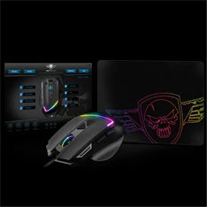 Spirit of Gamer PRO-M3 RGB 7200DPI fekete gamer egér + egérpad