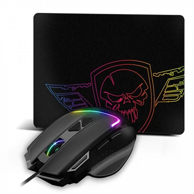 Spirit of Gamer PRO-M3 RGB 7200DPI fekete gamer egér + egérpad