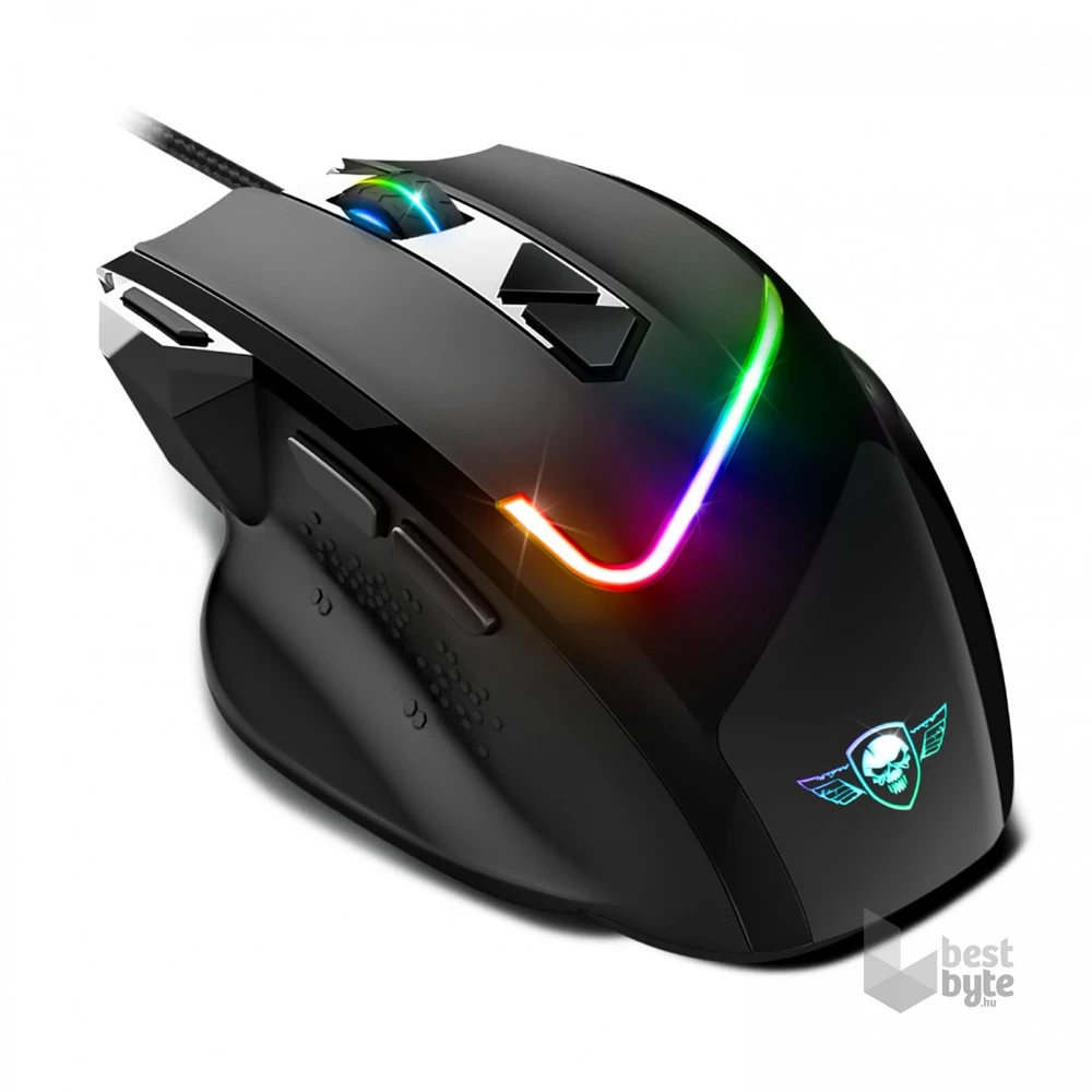 Spirit of Gamer PRO-M3 RGB 7200DPI fekete gamer egér + egérpad