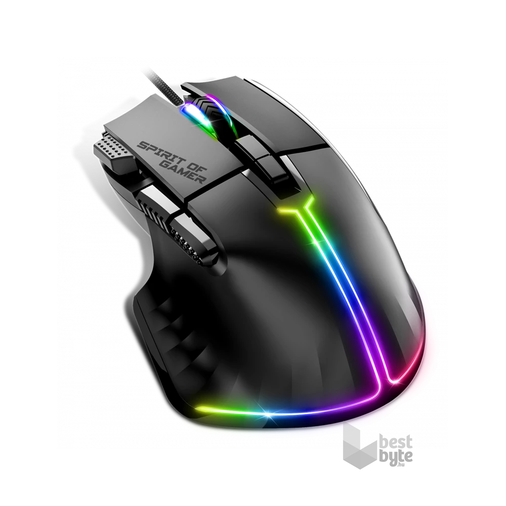 Spirit of Gamer PRO-M5 RGB fekete vezetékes gamer egér