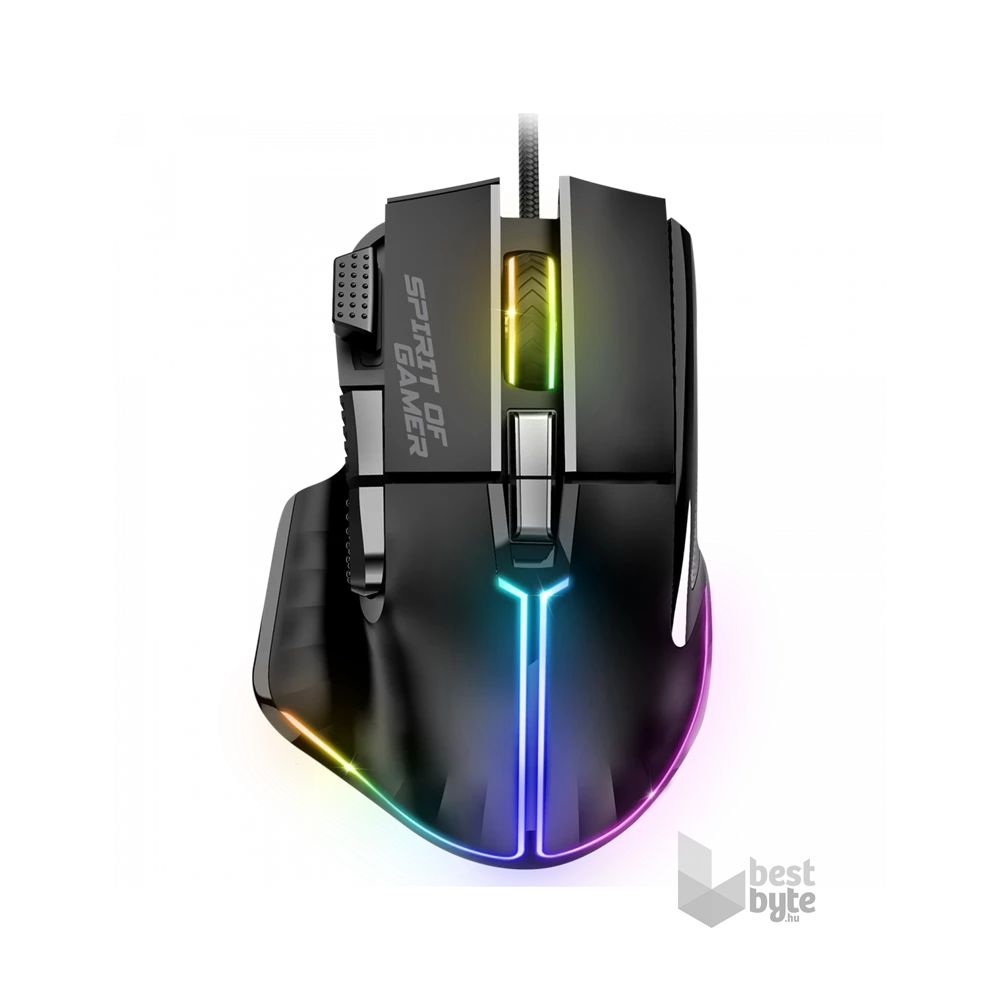 Spirit of Gamer PRO-M5 RGB fekete vezetékes gamer egér