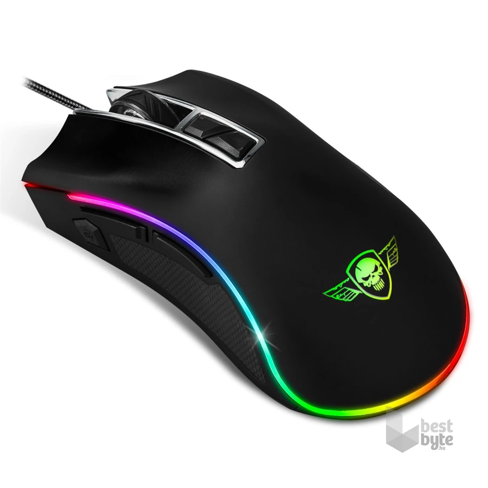 Spirit of Gamer PRO-M6 RGB 4800DPI fekete gamer egér