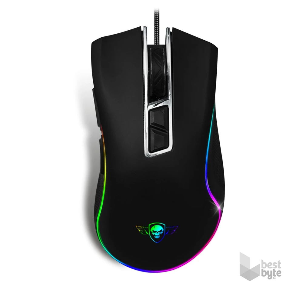 Spirit of Gamer PRO-M6 RGB 4800DPI fekete gamer egér