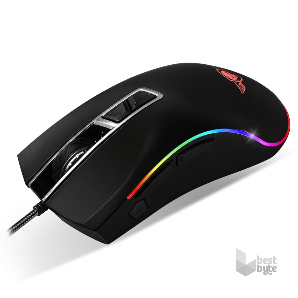 Spirit of Gamer PRO-M6 RGB 4800DPI fekete gamer egér