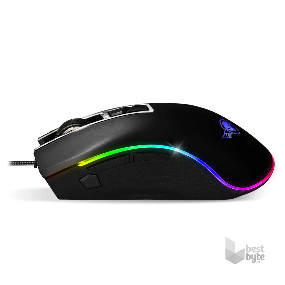 Spirit of Gamer PRO-M6 RGB 4800DPI fekete gamer egér