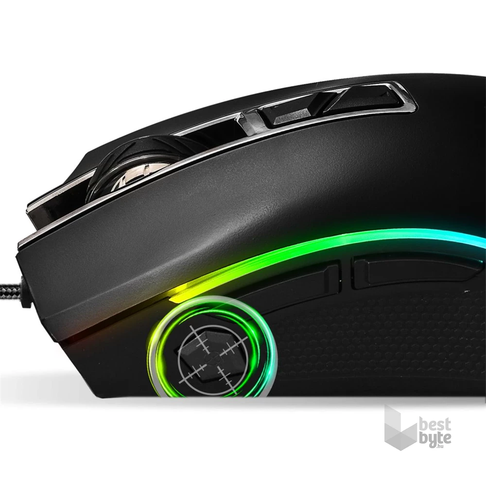 Spirit of Gamer PRO-M6 RGB 4800DPI fekete gamer egér