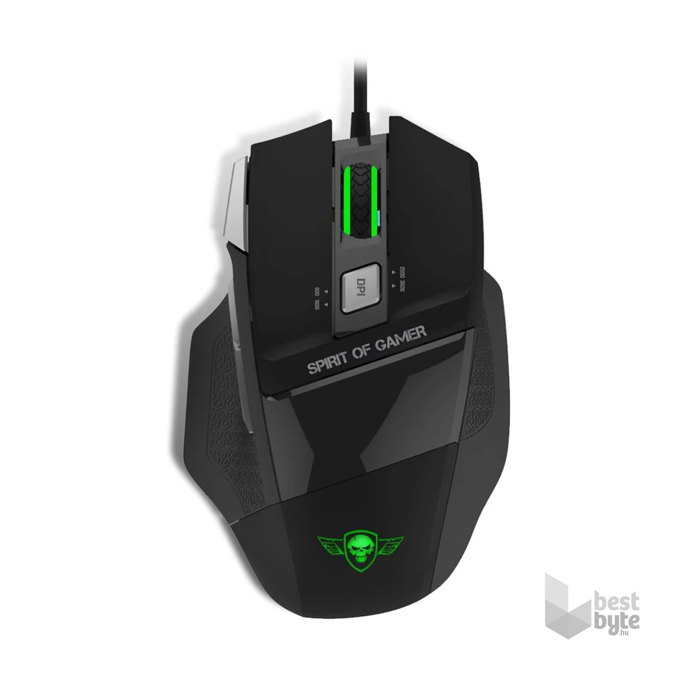 Spirit of Gamer PRO-M8 Light Edition 3500DPI fekete gamer egér
