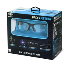 Spirit of Gamer Retina Pro fekete kékfény/UV szűrő szemüveg