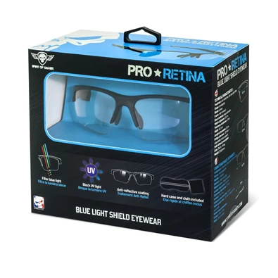 Spirit of Gamer Retina Pro fekete kékfény/UV szűrő szemüveg