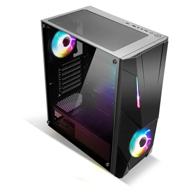 Spirit of Gamer Rogue V RGB fekete ablakos táp nélküli ATX ház