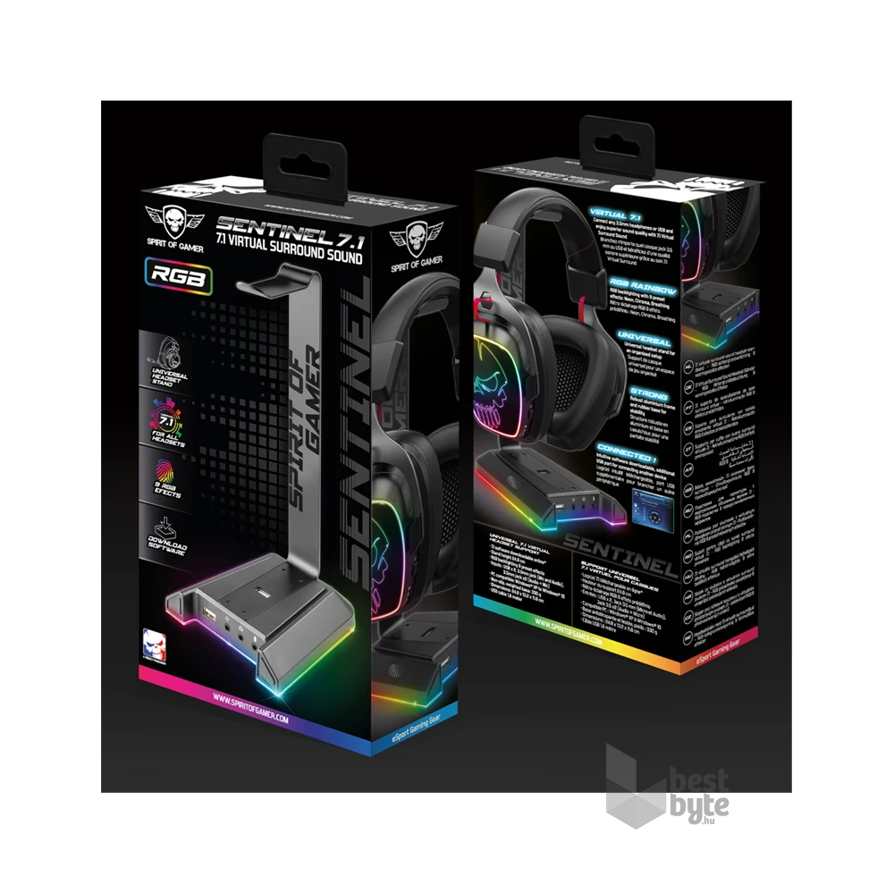 Spirit of Gamer SENTINEL 7.1 fejhallgató állvány