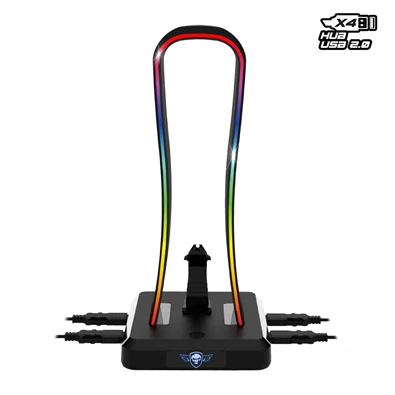 Spirit of Gamer SENTINEL RGB USB fejhallgató állvány
