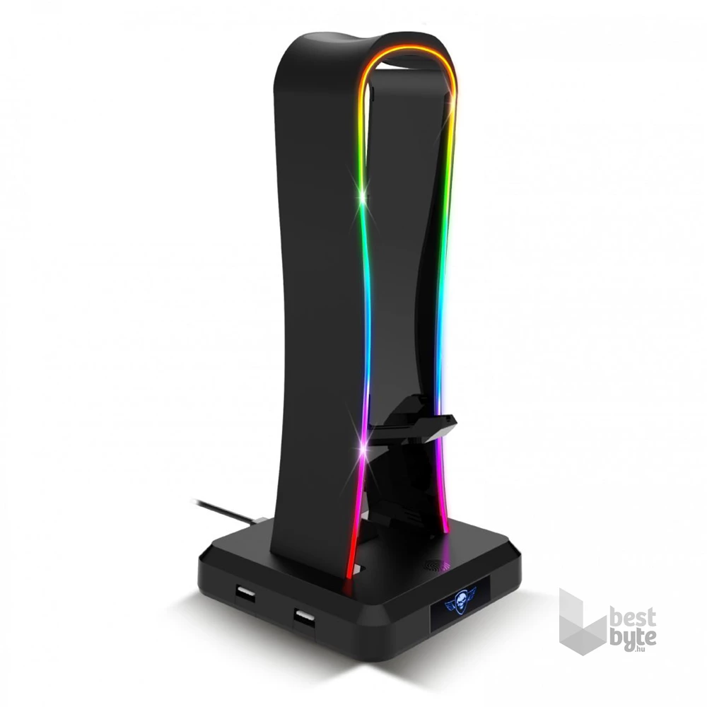 Spirit of Gamer SENTINEL RGB USB fejhallgató állvány