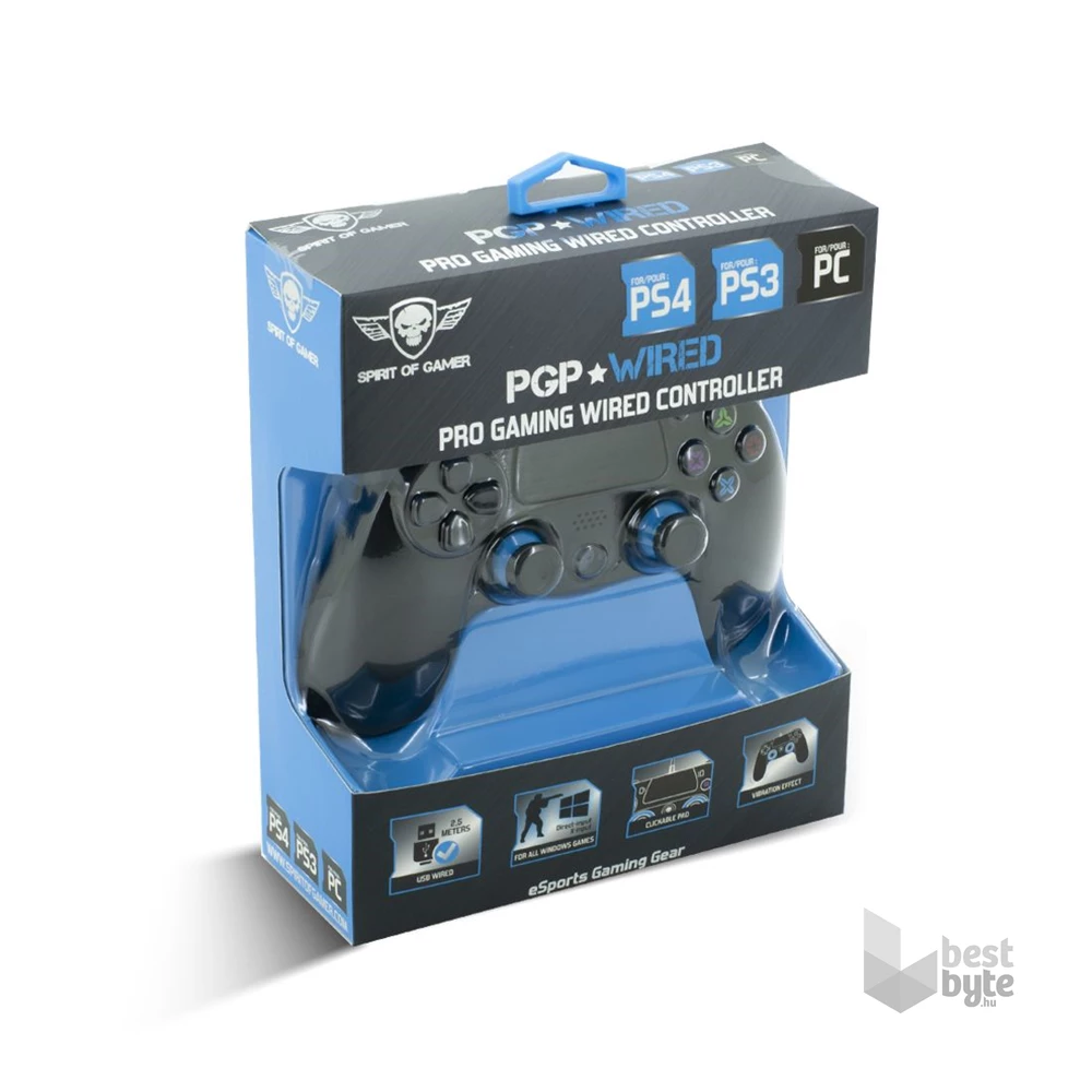Spirit of Gamer SOG-WXGP4 XGP PS4/PC vezetékes fekete-kék kontroller