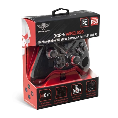 Spirit of Gamer XGP WIRELESS fekete-piros vezeték nélküli kontroller