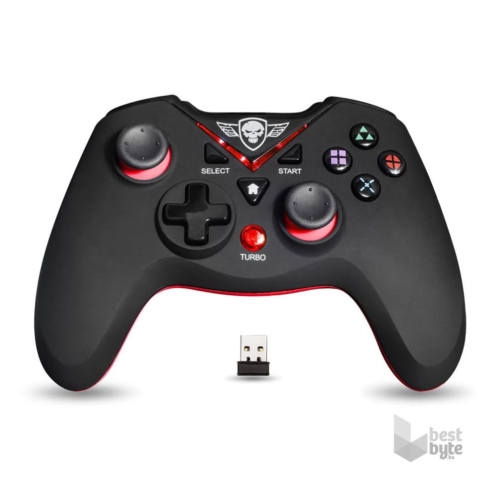 Spirit of Gamer SOG-RFXGP XGP PS3/PC vezeték nélküli fekete-piros kontroller