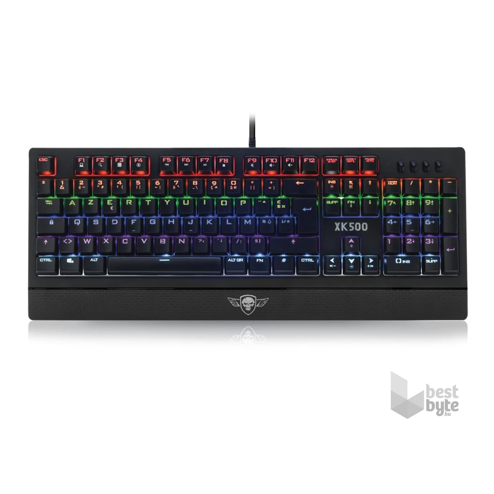 Spirit of Gamer XPERT K500 HUN fekete RGB USB mechanikus gamer billentyűzet