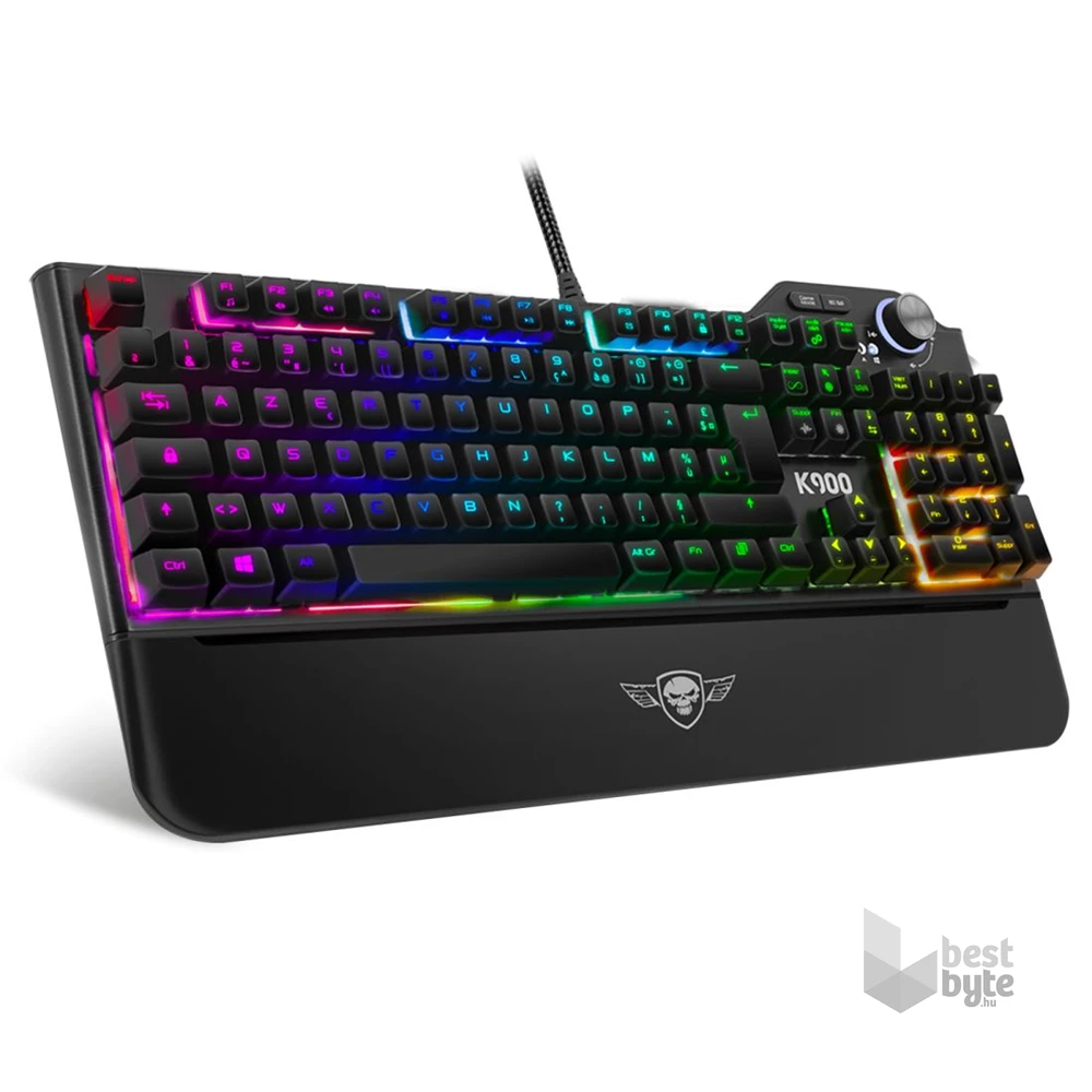 Spirit of Gamer XPERT K900 HUN fekete RGB USB mechanikus gamer billentyűzet