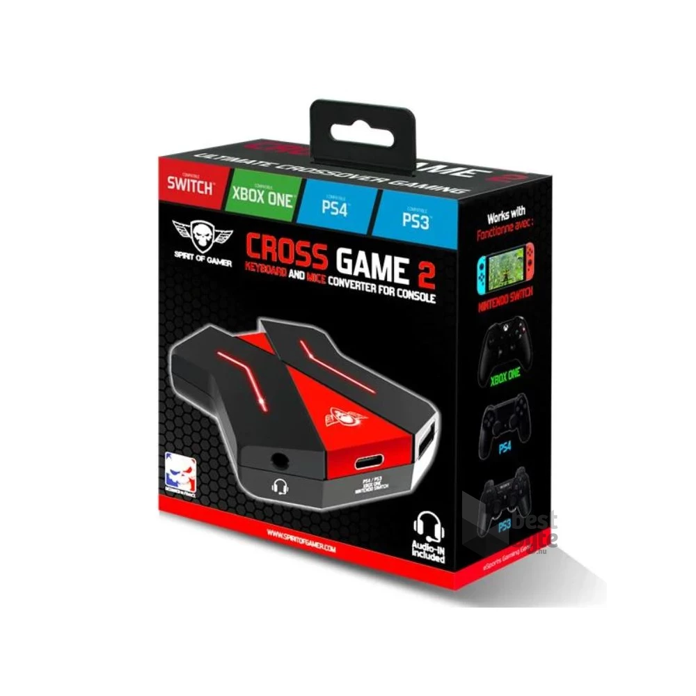 Spirit of Gamer SOG-CONV2 Nintendo/PS4/PS3/Xbox One egér/billentyűzet konzol adapter