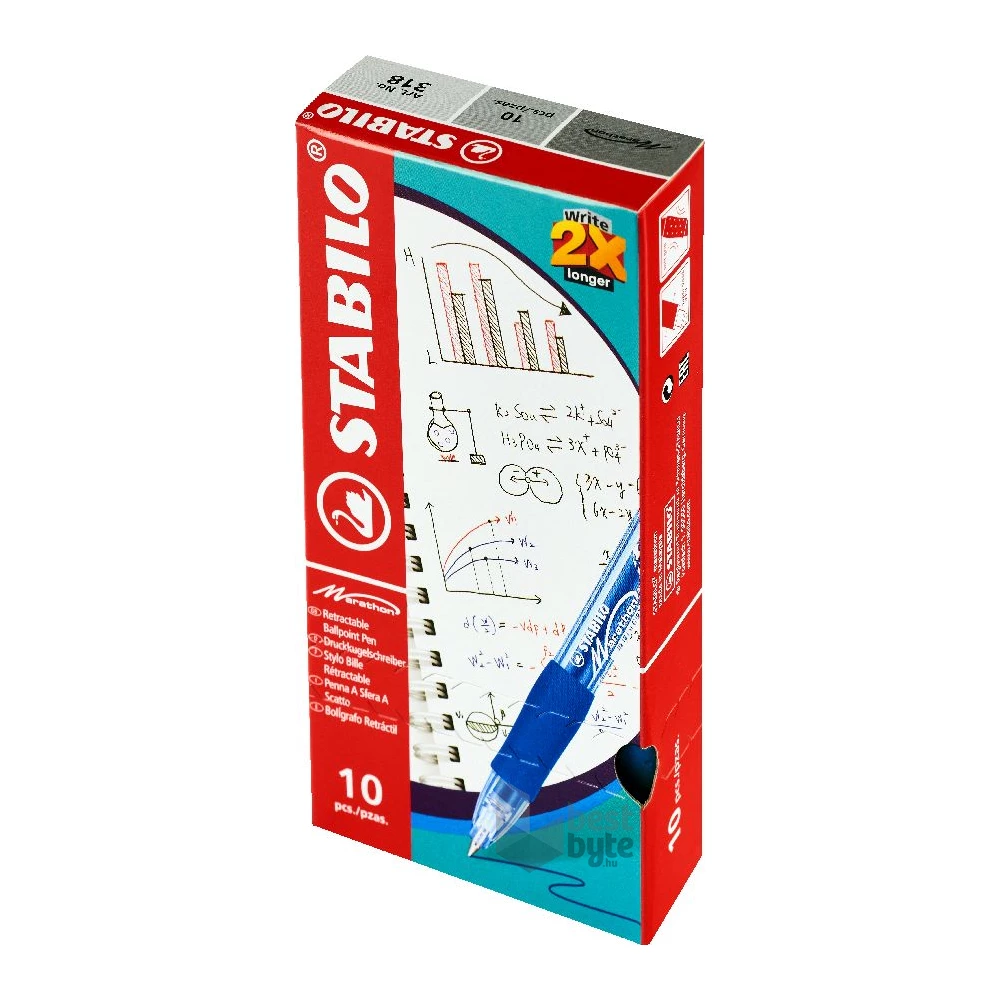 Stabilo Marathon 318 10db/csomag kék golyóstoll