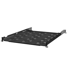 Stalflex B-RSA19-1U-550B 19" 1U 550mm mély 4 ponton rögzíthető fekete fix tálca (Újszerű)