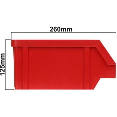 Stalflex BIN-L-R piros színű nagy méretű tárolódoboz