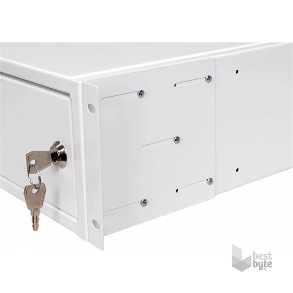 Stalflex CHR19-3U-420W 19" 3U 420mm mély fehér CCTV rack