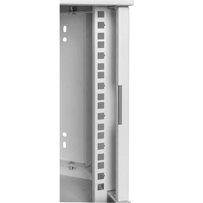 Stalflex CRC19-6U-330GG 19" 6U 330mm mély lapraszerelt szürke üveg ajtós fali rack sarokszekrény