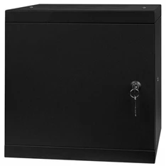 Stalflex RC10-6U-300MB 10" 6U 300 mm mély lapraszerelt fekete fém ajtós fali rack szekrény (Újszerű) Stalflex RC10-6U-300MB 10" 6U 300 mm mély lapraszerelt fekete fém ajtós fali rack szekrény (Újszerű)