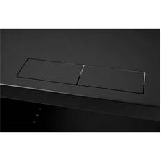 Stalflex RC19-9U-450GB 19" 9U 450 mm mély lapraszerelt fekete üveg ajtós fali rack szekrény