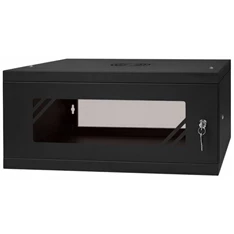 Stalflex RC19-4U-350GB 19" 4U 350 mm mély lapraszerelt fekete üveg ajtós fali rack szekrény (Újracsomagolt) Stalflex RC19-4U-350GB 19" 4U 350 mm mély lapraszerelt fekete üveg ajtós fali rack szekrény (Újracsomagolt)